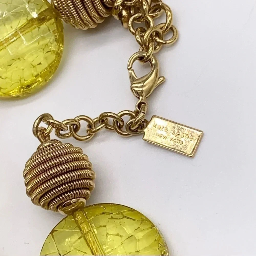 Kate Spade Lemon Drop Gold Swirl Necklace